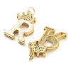 Brass Micro Pave Clear Cubic Zirconia Pendants KK-G498-01R-02-2
