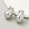 304 Stainless Steel Teardrop Stud Earrings EJEW-B108-05P-A-3