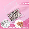 104Pcs 26 Styles Stainless Steel Letter Connector Charms FIND-TA0008-42-5