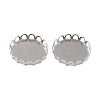 Non-Tarnish 316 Surgical Stainless Steel Cabochon Tray Settings STAS-I187-01I-P-2