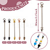 12Pcs 6 Colors Alloy Bar Beadable Keychain for Jewelry Making DIY Crafts AJEW-TA0001-44-2