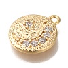 Brass Micro Pave Cubic Zirconia Pendants KK-U038-08G-2