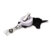 Unicorn Glitter Powder Felt & ABS Plastic Badge Reel AJEW-I053-39-3