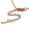 Brass & Glass Teardrop Fish Pendant Necklaces NJEW-M080-05-3