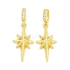 Rack Plating Brass Clear Cubic Zirconia Pendants KK-M291-12G-1