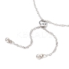 304 Stainless Steel Singapore Chain Slider Bracelet Making AJEW-JB01344-02-4