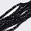 Faceted Rondelle Glass Beads Strands X-GLAA-I033-3mm-07-1