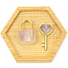 Natural Fluorite Couple Pendants LS-PW-WG10434-05-1