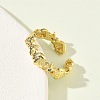 304 Stainless Steel Cubic Zirconia Cuff Open Rings for Women LS-RJEW-Z122-02G-06-3