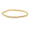Brass Round Beads Stretch Bracelets for Women QZ7460-5-1