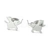 Non-Tarnish Cute Little Animal Theme 304 Stainless Steel Stud Earrings LS-EJEW-B041-03C-P-1