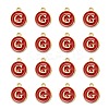 Golden Plated Alloy Enamel Charms X-ENAM-S118-03G-2