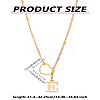 1Pc Letter & Heart Stainless Steel Lariat Necklaces for Women NJEW-LP0002-87G-E-2