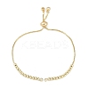Rack Plating Brass Clear Cubic Zirconia Slider Bracelet Making KK-H509-01G-1