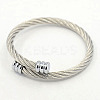 Tarnish Resistant Trendy 304 Stainless Steel Bangles BJEW-L076-02-1