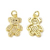 Brass Micro Pave Cubic Zirconia Bird Pendants KK-E068-VB310-1