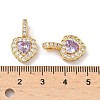 Brass Micro Pave Cubic Zirconia Pendants KK-Z139-05G-4