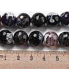 Faceted Natural Fire Crackle Agate Beads Strands G-F447-12mm-N17-5