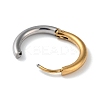 Two Tone 304 Stainless Steel Huggie Hoop Earrings EJEW-P250-01C-2