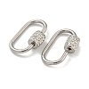 304 Stainless Steel Screw Carabiner Lock Charms STAS-C092-02A-P-2