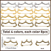 32Pcs 4 Colors Alloy Brooch Findings FIND-SC0014-87-2