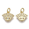 Brass Micro Pave Cubic Zirconia Charms ZIRC-S067-004-NF-1