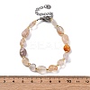 Natural Cherry Blossom Agate Beaded Bracelets for Women G-P563-07P-15-5