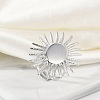 Anti-Tarnish 304 Stainless Steel Sun Open Cuff Rings RJEW-M047-02P-1