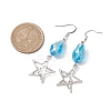 Alloy Star Dangle Earrings EJEW-JE05873-3