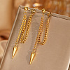 304 Stainless Steel Dangle Stud Earrings WGF9E4F-01-2