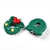 Christmas Theme Opaque Resin Pendants RESI-N039-108-2