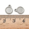304 Stainless Steel Pendant Cabochon Settings STAS-D127-02P-3