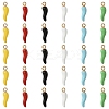 30Pcs 6 Colors Alloy Enamel Pendants ENAM-YW0005-78-1