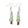 Christmas Glass Beads Dangle Earrings LS-X-EJEW-JE01624-3