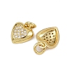 Brass Micro Pave Cubic Zirconia Pendants ZIRC-I367-04G-07-2