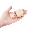 Solid Cube Wooden Block DIY-BC0010-04-4