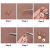 Wood Beads Dangle Earrings DIY Making Kit DIY-SC0017-64-4