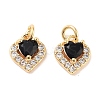 Brass Micro Pave Cubic Zirconia Pendants KK-B102-10G-1