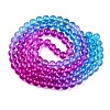 Baking Paint Transparent Glass Beads X-DGLA-M001-8mm-07-2