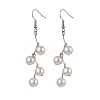 Round Imitation Pearl Acrylic Dangle Earrings EJEW-JE05855-1