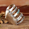 Alloy with Synthetic Turquoise Finger Rings FS-WG0500F-05-2