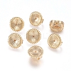 Brass Ear Nuts KK-L198-008LG-1