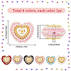 6Pcs 6 Colors Acrylic Plastic Beads FIND-SC0013-08A-2