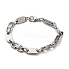 304 Stainless Steel Oval Link Chain Bracelets for Women Men LS-BJEW-A033-04P-4