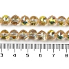 Transparent Electroplate Glass Beads Strands EGLA-N002-34C-C23-4