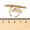 Flower 304 Stainless Steel Adjustable Cuff Rings for Women RJEW-M103-04D-G-3
