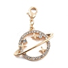 Alloy Rhinestone Pendant Decoration HJEW-P021-01F-G-1