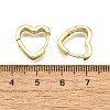 Heart Brass Hoop Earrings LS-EJEW-H157-05G-5