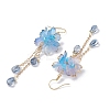Flower Dangle Earrings EJEW-TA00636-04-4