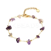Natural Mixed Gemstone Chip Beaded Bracelet for Girl Women BJEW-JB06983-5